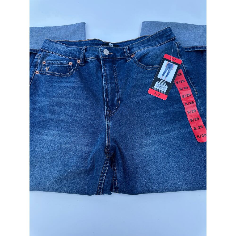 NWT Frye High Rise Cuffed Straight Leg Crop Jeans Women’s Size 8/29 Medium Wash - Picture 15 of 15
